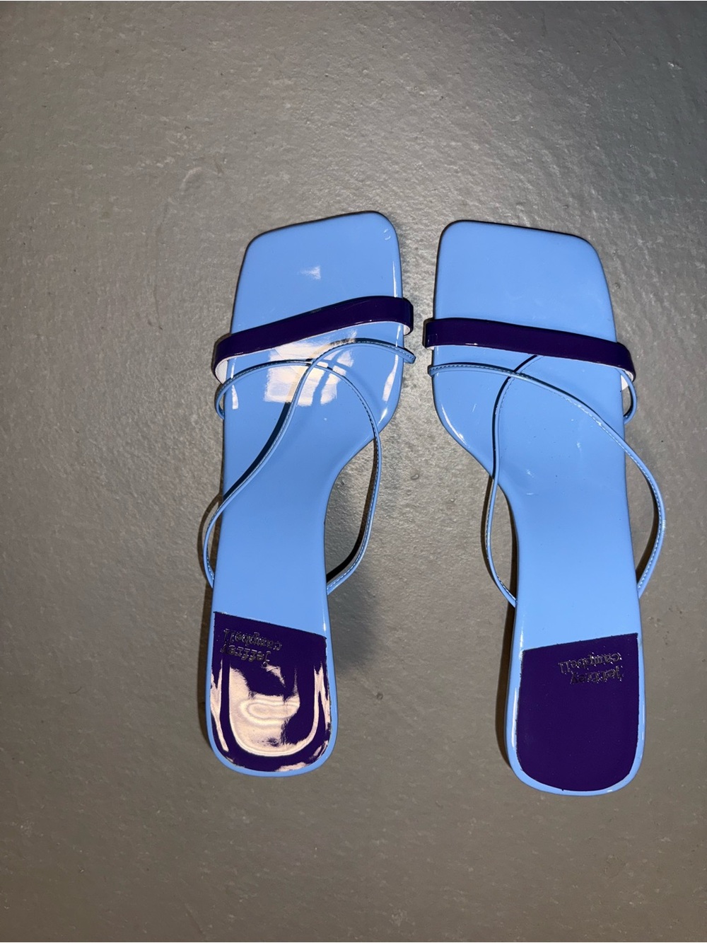 Jeffrey Campbell blue & purple heel sandals in Women’s US size 9.5